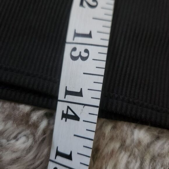 SHEIN Ribbed Asymmetric Lace-up Side Crop Top Black Women's Size Large - Picture 7 of 7